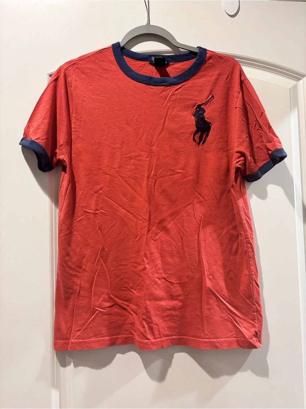 Polo by Ralph Lauren Red Short-Sleeve Ringer Tee with Navy Pony